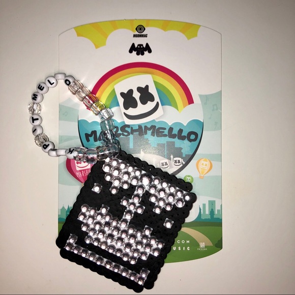 π Rhinestone Marshmello Perler Bracelet π - Picture 5 of 5